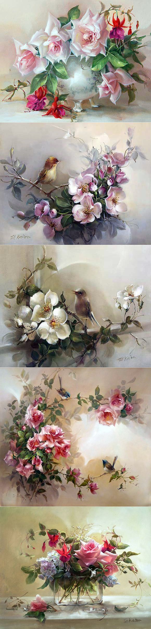 Розы австралийской художницы Jill Kirstein...