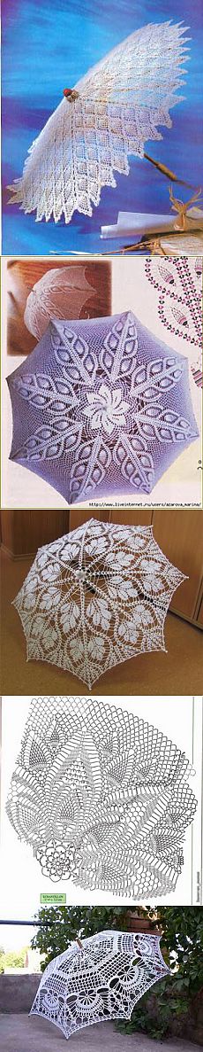 Вязанные зонтики | Вязание крючком и спицами